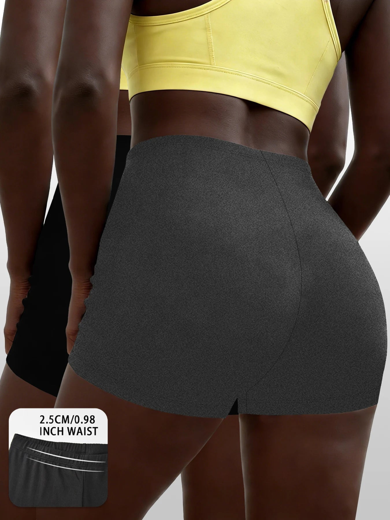 2 pack Super Soft Biker Shorts for Women, High Elasticity No See Through Workout Yoga Running Cycling Gym Fitness Sports Shorts