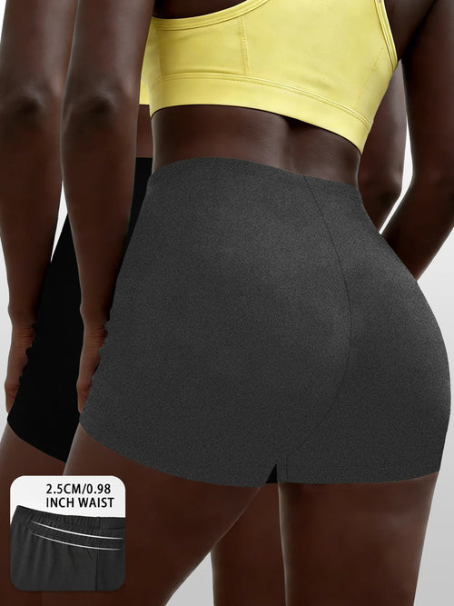 2 pack Super Soft Biker Shorts for Women, High Elasticity No See Through Workout Yoga Running Cycling Gym Fitness Sports Shorts