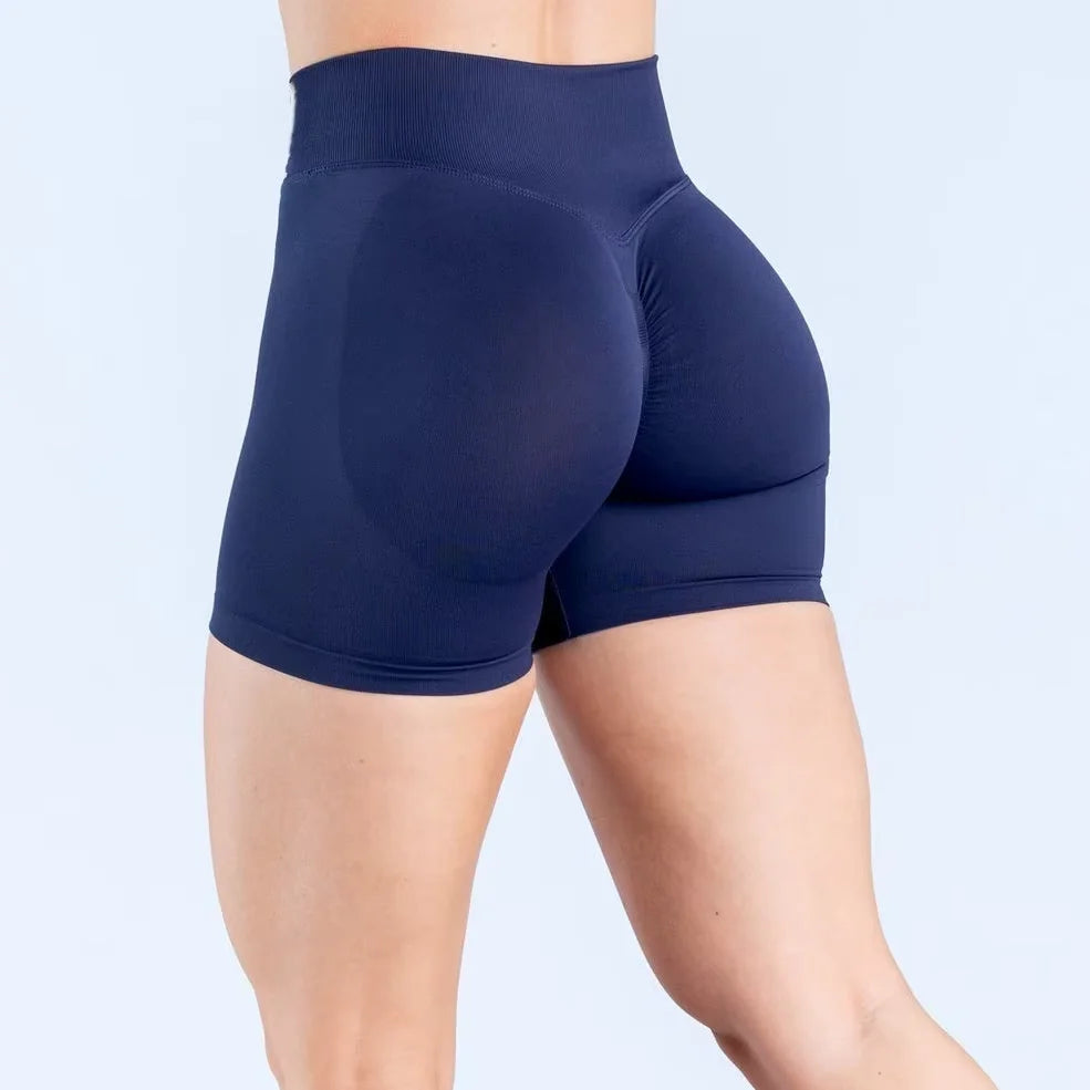 BLAZEMOVE Dynamic Shorts Gym Fitness Workout Clothes Pilates Sports Shorts High Waist Seamless Three Part Pants Yoga Shorts