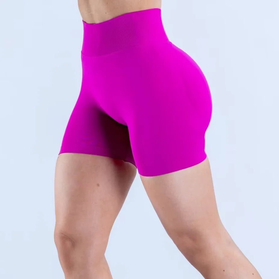 BLAZEMOVE Dynamic Shorts Gym Fitness Workout Clothes Pilates Sports Shorts High Waist Seamless Three Part Pants Yoga Shorts