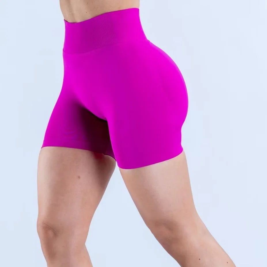 BLAZEMOVE Dynamic Shorts Gym Fitness Workout Clothes Pilates Sports Shorts High Waist Seamless Three Part Pants Yoga Shorts
