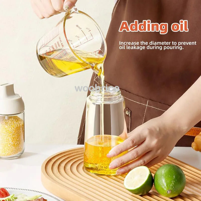 Oil Spray Plastic Household Kitchen Oil Spray Bottle Nebulizing Mist Filling Cooking Dual Use BBQ Camping Large Capacity