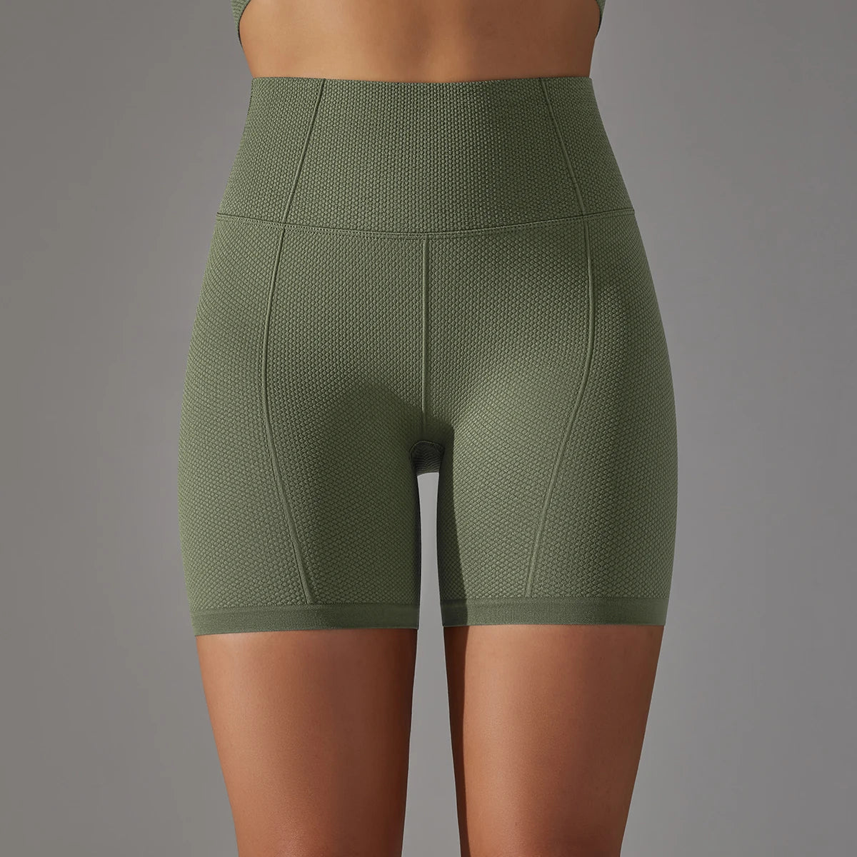 Seamless Yoga Shorts Checkered Pattern Breathable Fitness Shorts Gym Scrunch Butt Leggings Shorts Workout Sports Push Up Shorts