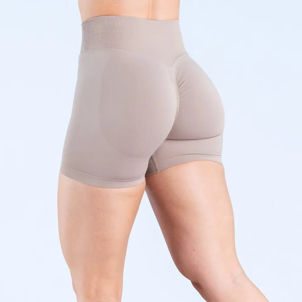 BLAZEMOVE Dynamic Shorts Gym Fitness Workout Clothes Pilates Sports Shorts High Waist Seamless Three Part Pants Yoga Shorts
