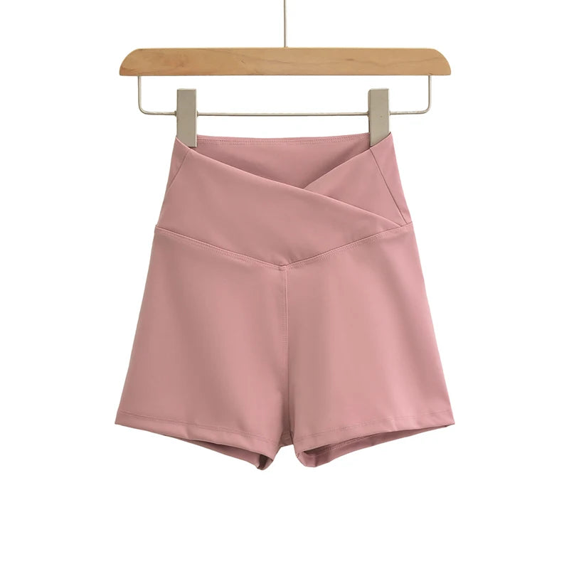 Summer women shorts high waisted  biker black shorts gym fitness yoga shorts pink cute bottoms sweats V shaped short de mujer