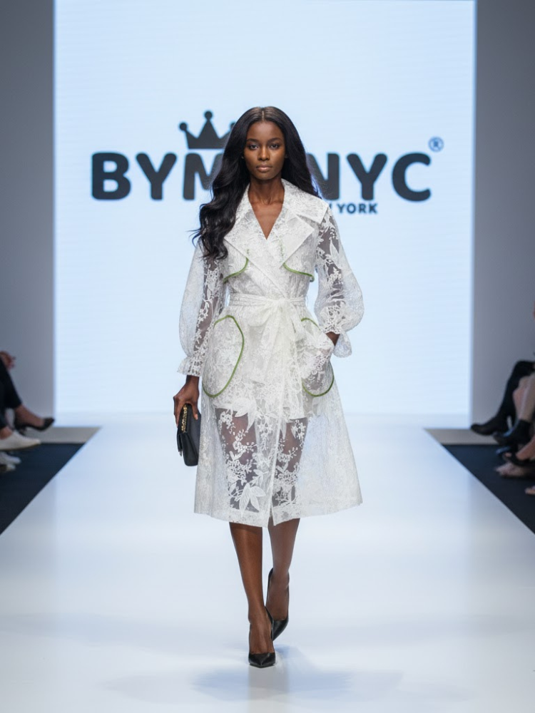 White Lace Coat Dress HUDSON YARDS: Prêt-à-Porter Line BYMANYC ® New York