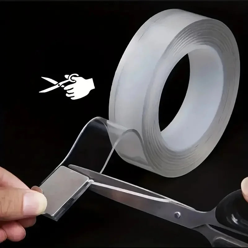 1 Roll Transparent Double Sided Nano Tape, Waterproof Wall Stickers, Reusable Heat Resistant home improvement