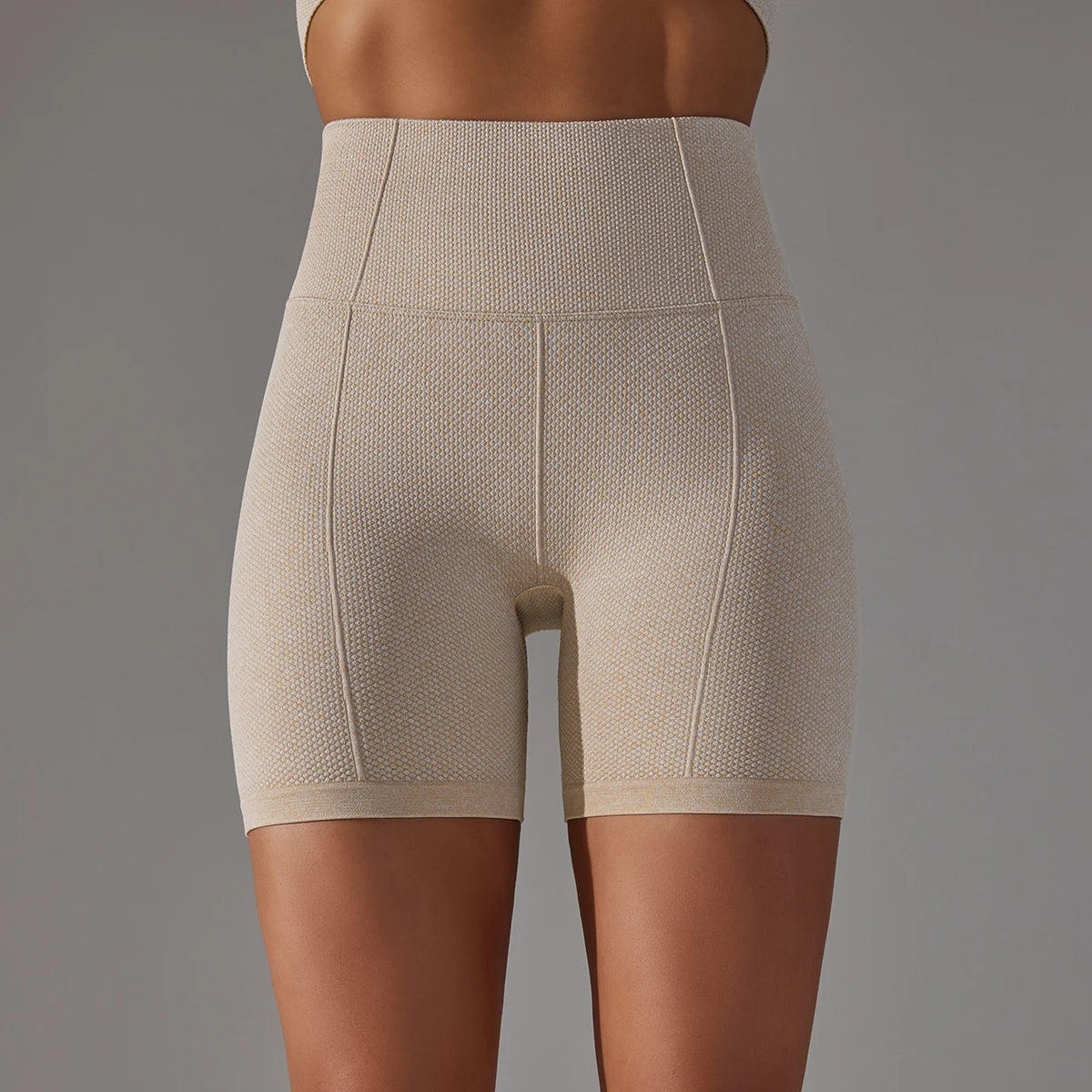 Seamless Yoga Shorts Checkered Pattern Breathable Fitness Shorts Gym Scrunch Butt Leggings Shorts Workout Sports Push Up Shorts