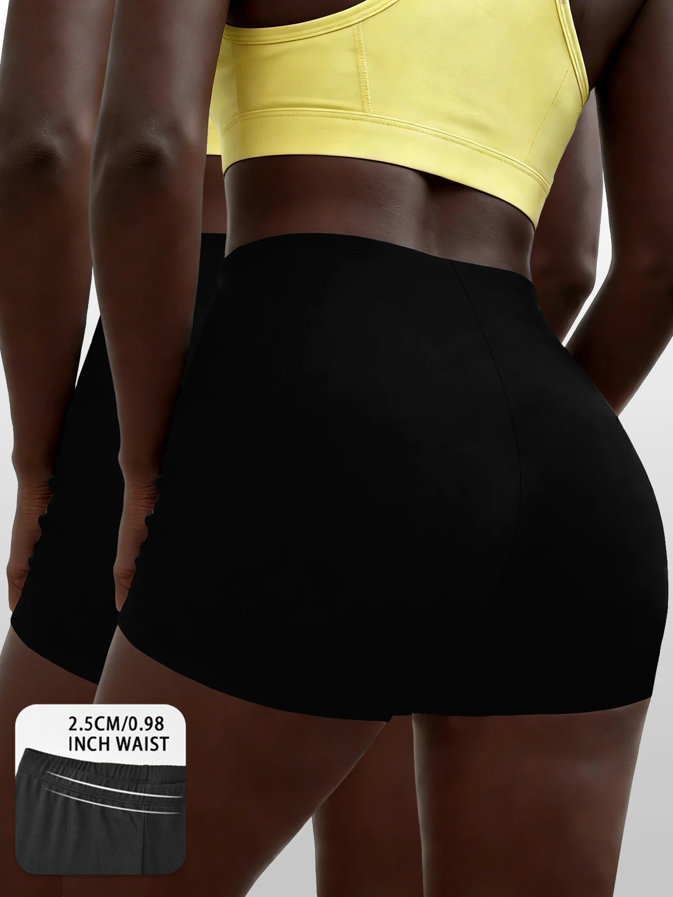 2 pack Super Soft Biker Shorts for Women, High Elasticity No See Through Workout Yoga Running Cycling Gym Fitness Sports Shorts