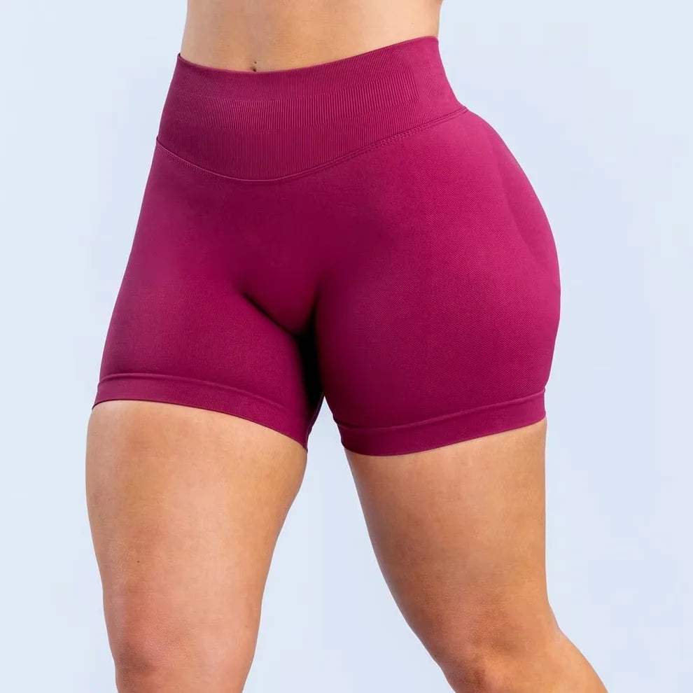 BLAZEMOVE Dynamic Shorts Gym Fitness Workout Clothes Pilates Sports Shorts High Waist Seamless Three Part Pants Yoga Shorts