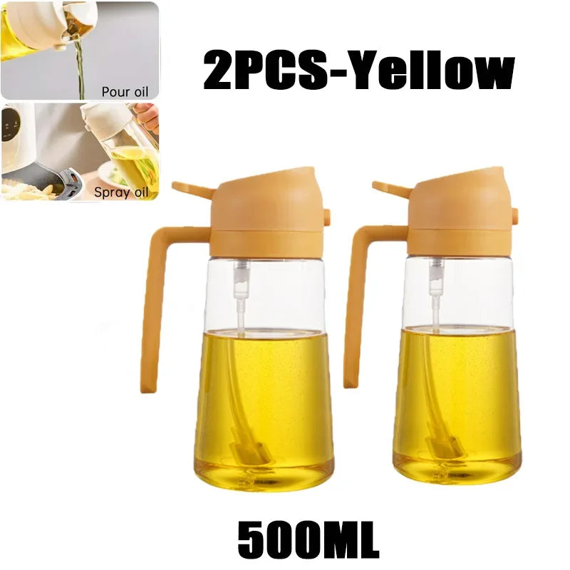 Oil Spray Plastic Household Kitchen Oil Spray Bottle Nebulizing Mist Filling Cooking Dual Use BBQ Camping Large Capacity
