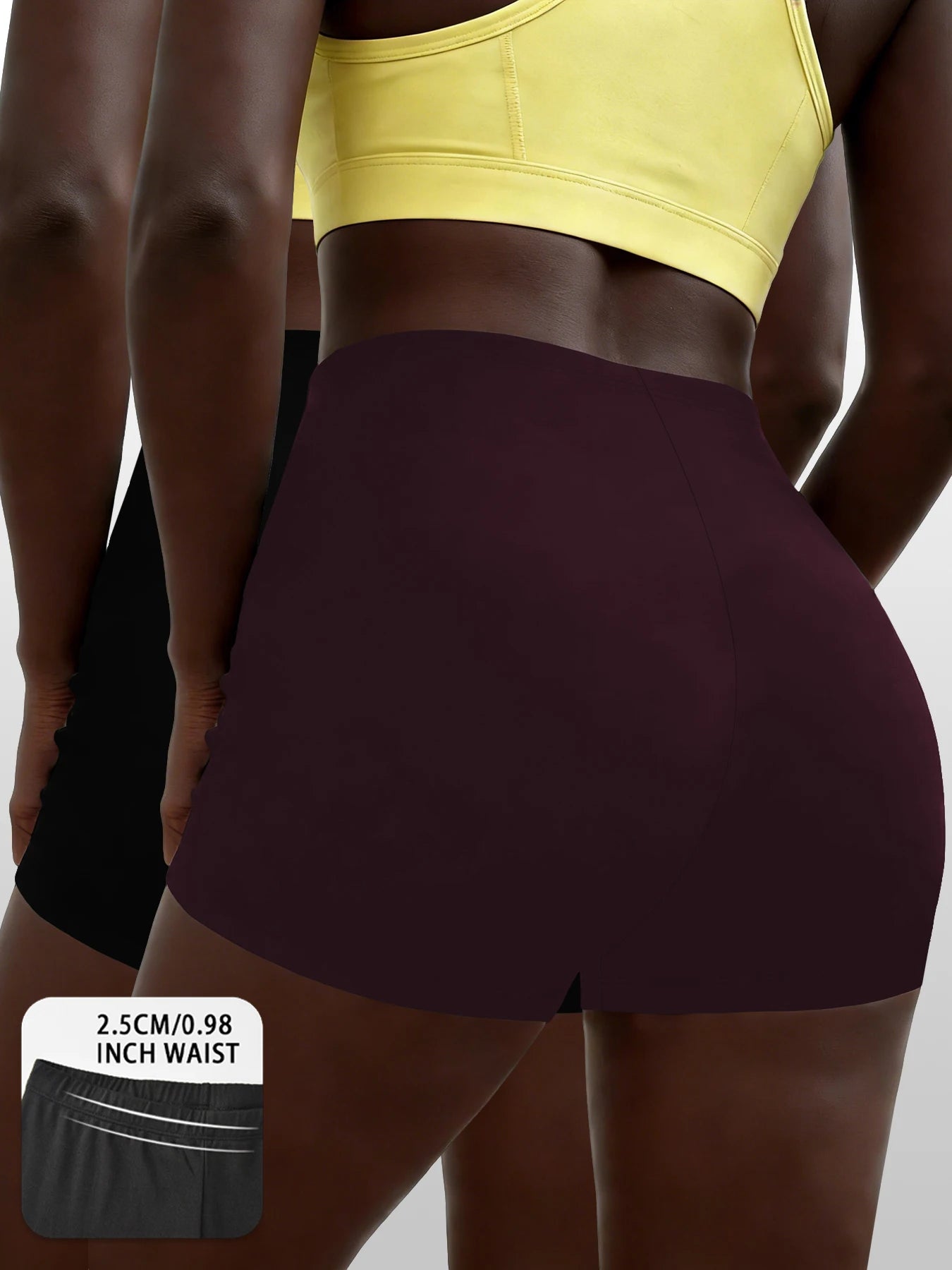 2 pack Super Soft Biker Shorts for Women, High Elasticity No See Through Workout Yoga Running Cycling Gym Fitness Sports Shorts