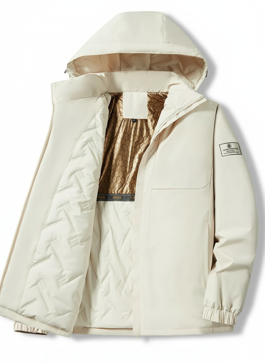 Men's Plus Size Hooded Zip Up Outdoor Jacket