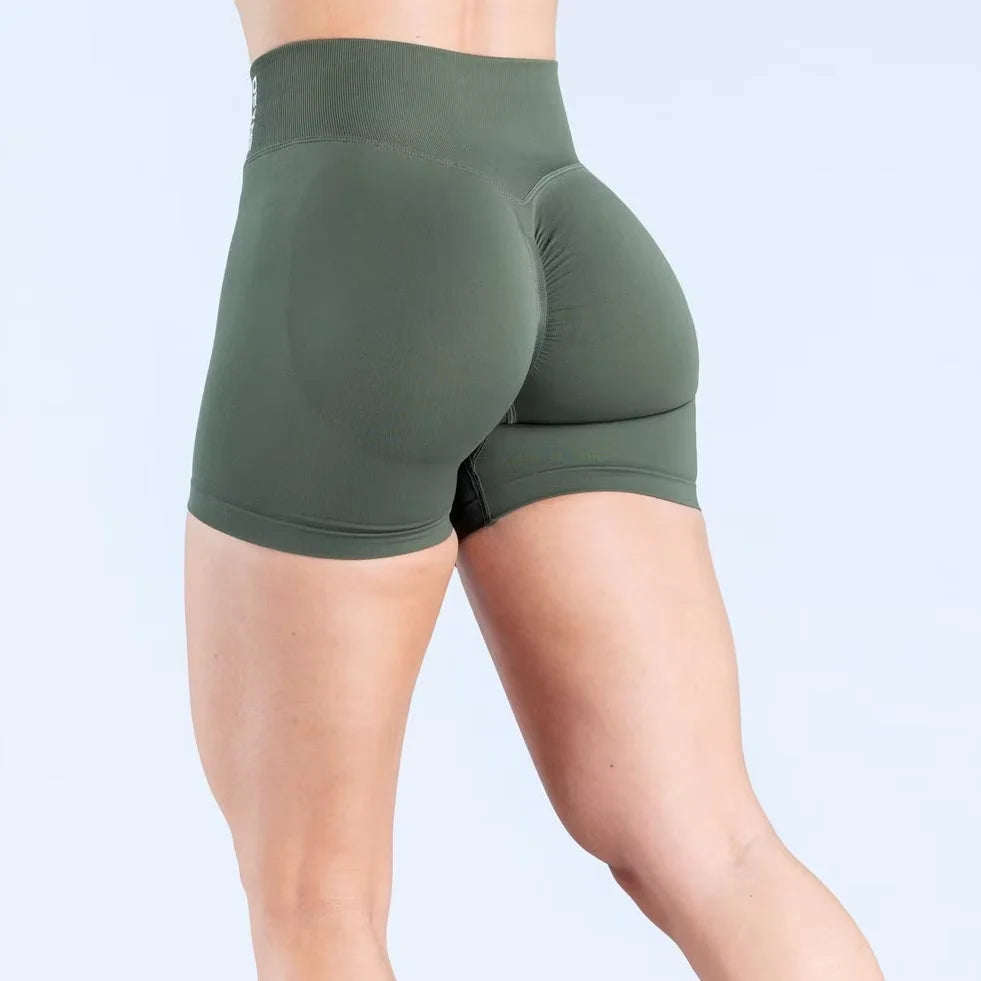 BLAZEMOVE Dynamic Shorts Gym Fitness Workout Clothes Pilates Sports Shorts High Waist Seamless Three Part Pants Yoga Shorts