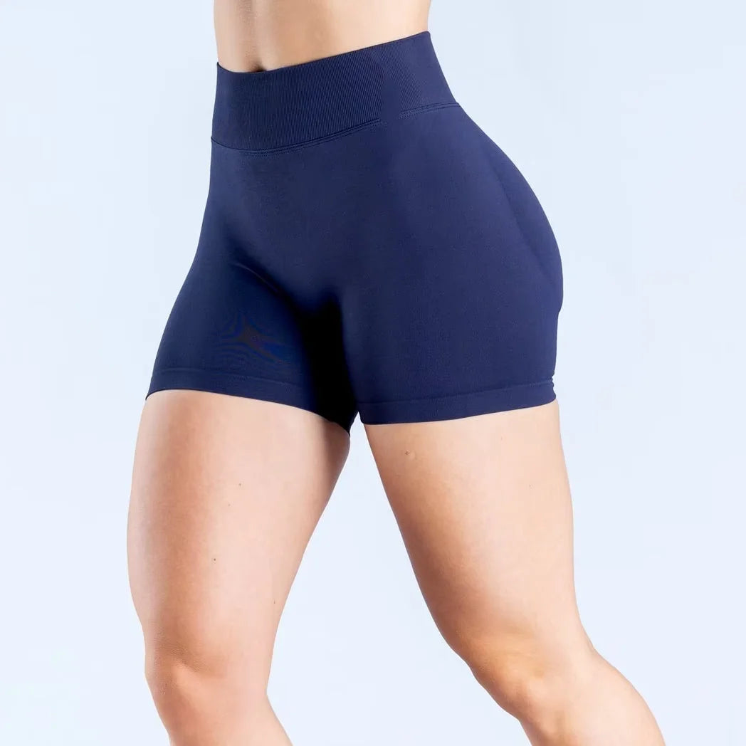 BLAZEMOVE Dynamic Shorts Gym Fitness Workout Clothes Pilates Sports Shorts High Waist Seamless Three Part Pants Yoga Shorts