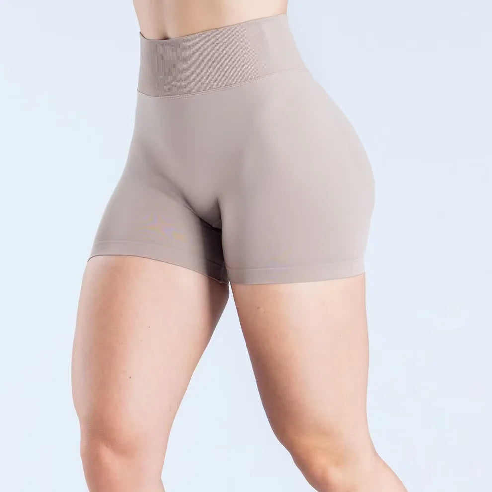BLAZEMOVE Dynamic Shorts Gym Fitness Workout Clothes Pilates Sports Shorts High Waist Seamless Three Part Pants Yoga Shorts