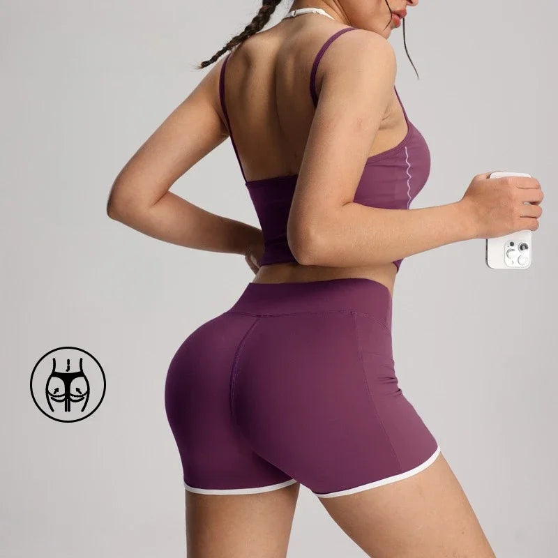 Women Gym Yoga Shorts Quick-drying Running Fitness Training Leggings Seamless Sports Leggings Women Breathable Workout Shorts