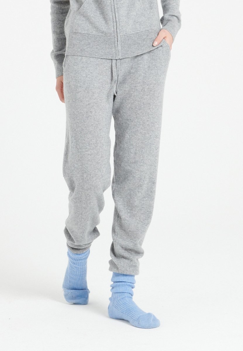 Pantalon femme en cachemire gris clair - LILLY 11